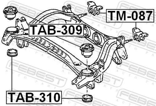 FEBEST Mounting, control/trailing arm (TAB-309)