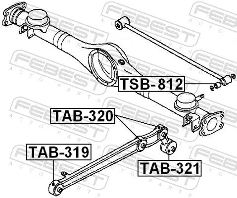 FEBEST Mounting, control/trailing arm (TAB-321)