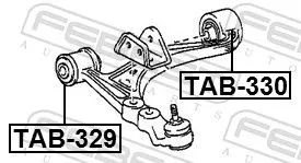 FEBEST Mounting, control/trailing arm (TAB-330)