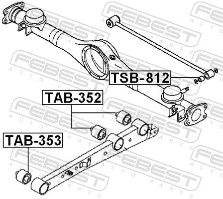 FEBEST Mounting, control/trailing arm (TAB-352)