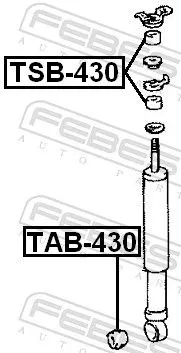 FEBEST Bush, shock absorber (TAB-430)