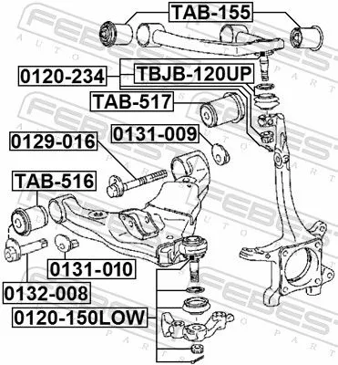 FEBEST Mounting, control/trailing arm (TAB-517)