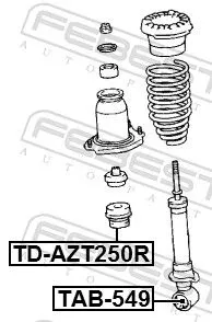 FEBEST Bush, shock absorber (TAB-549)