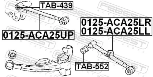 FEBEST Mounting, control/trailing arm (TAB-552)
