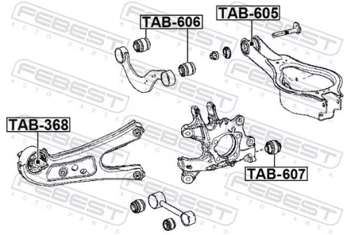 FEBEST Mounting, control/trailing arm (TAB-607)