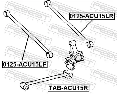 FEBEST Mounting, control/trailing arm (TAB-ACU15R)