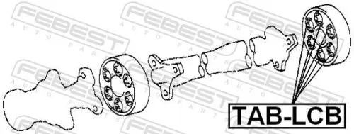 FEBEST Joint, propshaft (TAB-LCB)