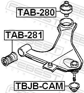FEBEST Repair kit, supporting/ball joint (TBJB-CAM)