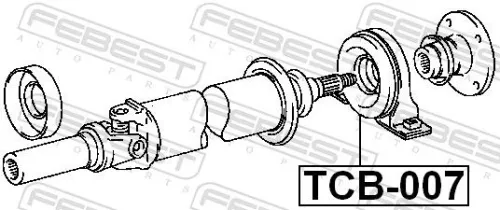 FEBEST Bearing, propshaft centre bearing (TCB-007)