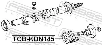 FEBEST Bearing, propshaft centre bearing (TCB-KDN145)