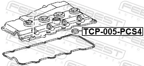FEBEST Gasket Set, cylinder head cover (TCP-005-PCS4)