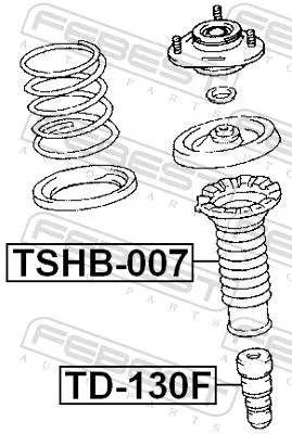 FEBEST Rubber Buffer, suspension (TD-130F)