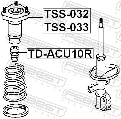 FEBEST Rubber Buffer, suspension (TD-ACU10R)