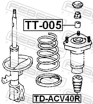 FEBEST Rubber Buffer, suspension (TD-ACV40R)