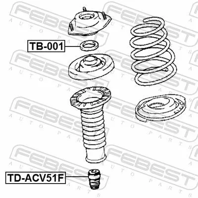 FEBEST Rubber Buffer, suspension (TD-ACV51F)