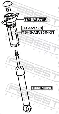 FEBEST Rubber Buffer, suspension (TD-ASV70R)