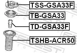 FEBEST Rubber Buffer, suspension (TD-GSA33F)