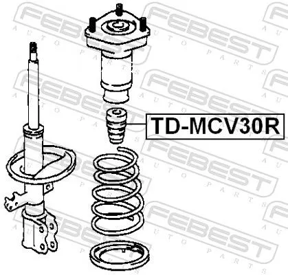 FEBEST Rubber Buffer, suspension (TD-MCV30R)