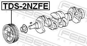 FEBEST Belt Pulley, crankshaft (TDS-2NZFE)