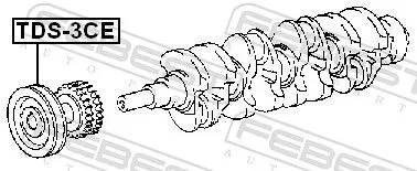 FEBEST Belt Pulley, crankshaft (TDS-3CE)