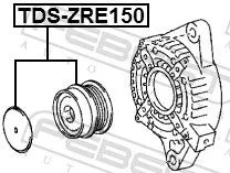 FEBEST Belt Pulley, alternator (TDS-ZRE150)
