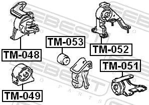 FEBEST Mounting, engine (TM-049)