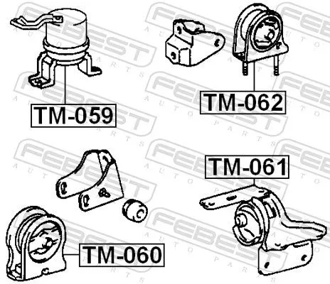 FEBEST Mounting, engine (TM-062)