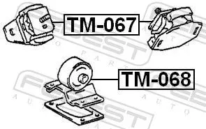 FEBEST Mounting, engine (TM-067)