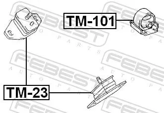 FEBEST Mounting, engine (TM-23)