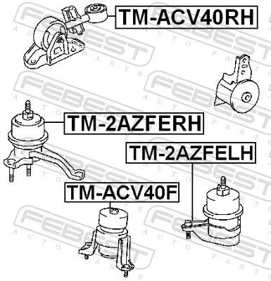 FEBEST Mounting, engine (TM-2AZFELH)