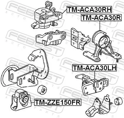 FEBEST Mounting, engine (TM-ACA30R)
