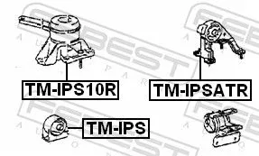 FEBEST Mounting, engine (TM-IPS)