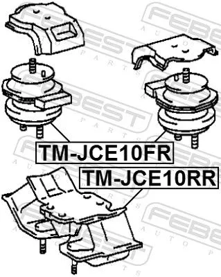 FEBEST Mounting, engine (TM-JCE10FR)