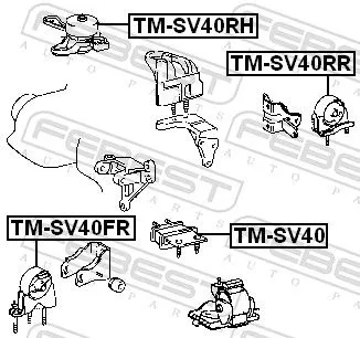 FEBEST Mounting, engine (TM-SV40RH)