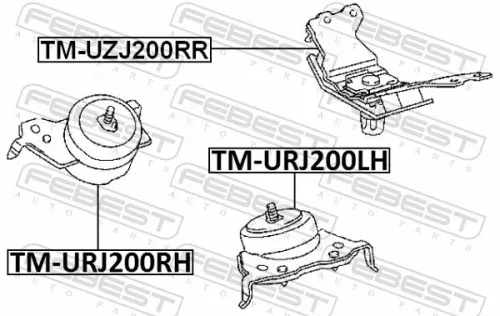 FEBEST Mounting, engine (TM-URJ200LH)
