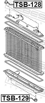 FEBEST Mounting, radiator (TSB-128)