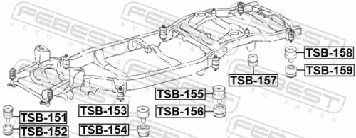 FEBEST Bushing, axle beam (TSB-155)