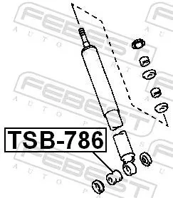 FEBEST Spacer Bush, shock absorber (TSB-786)