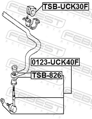 FEBEST Mounting, axle strut (TSB-826)