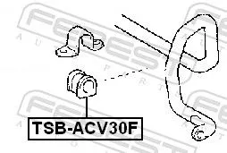 FEBEST Mounting, stabiliser bar (TSB-ACV30F)