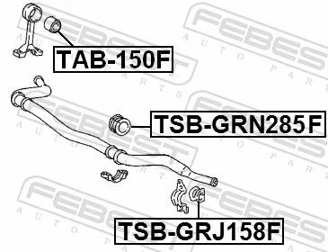 FEBEST Mounting, stabiliser bar (TSB-GRN285F)