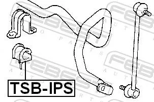 FEBEST Mounting, stabiliser bar (TSB-IPS)