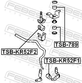 FEBEST Mounting, stabiliser bar (TSB-KR52F1)