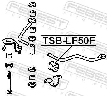 FEBEST Mounting, stabiliser bar (TSB-LF50F)