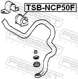 FEBEST Mounting, stabiliser bar (TSB-NCP50F)