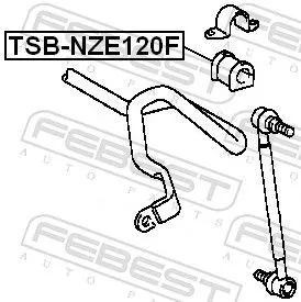FEBEST Mounting, stabiliser bar (TSB-NZE120F)