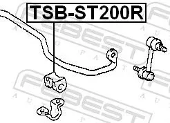 FEBEST Mounting, stabiliser bar (TSB-ST200R)