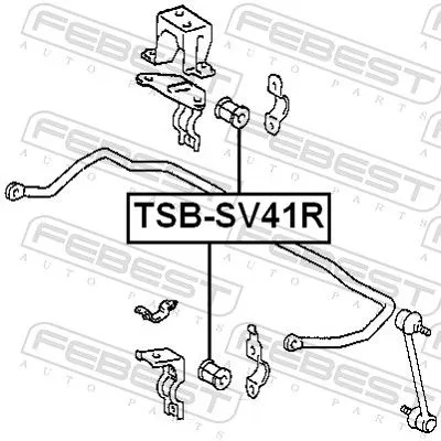 FEBEST Mounting, stabiliser bar (TSB-SV41R)