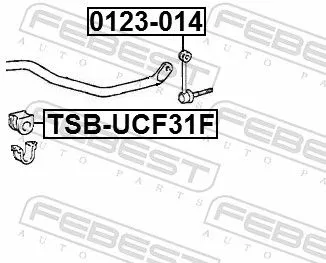 FEBEST Mounting, stabiliser bar (TSB-UCF31F)