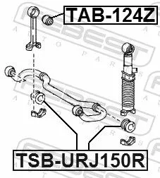 FEBEST Mounting, stabiliser bar (TSB-URJ150R)